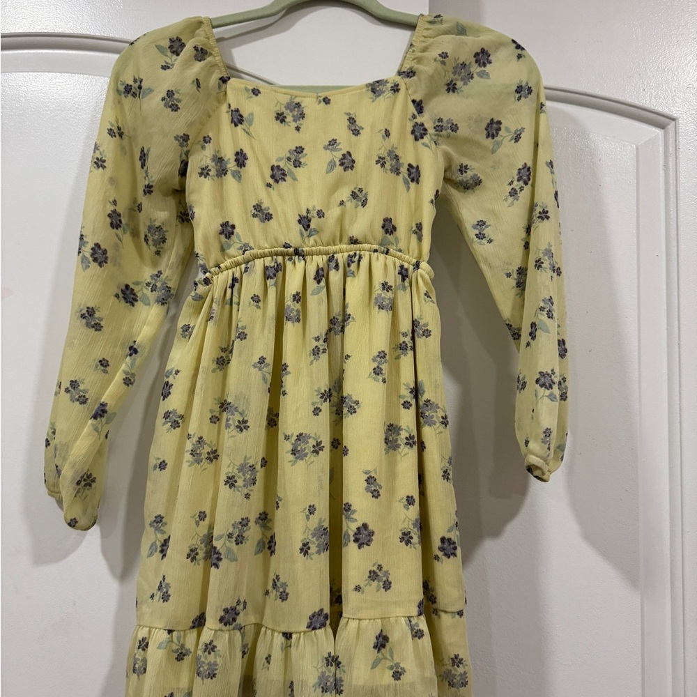 Eyeshadow Yellow Floral Kids Dress